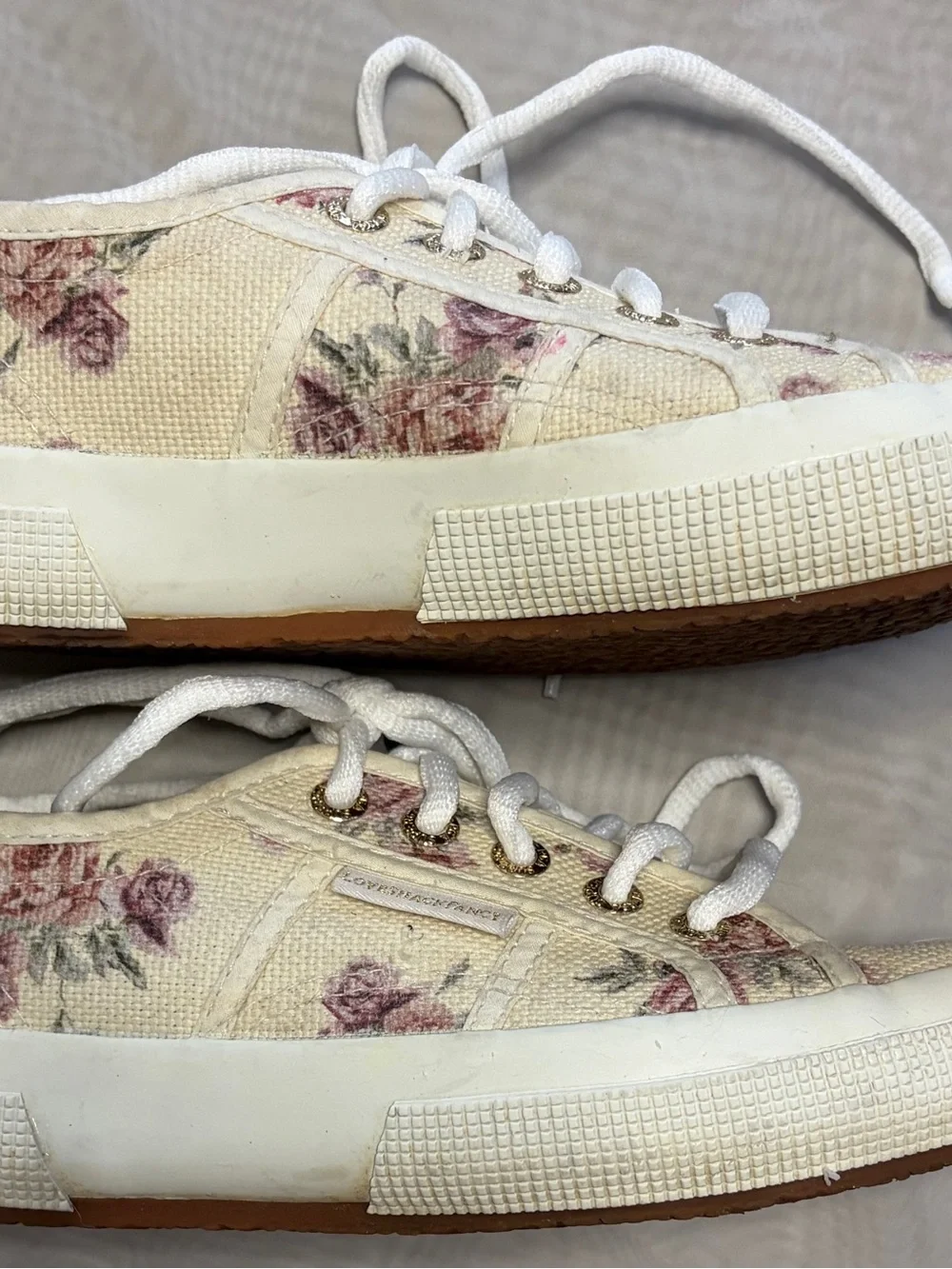 Superga x LoveShackFancy Floral Canvas Low Top Sneakers Size US 6 / EU 36